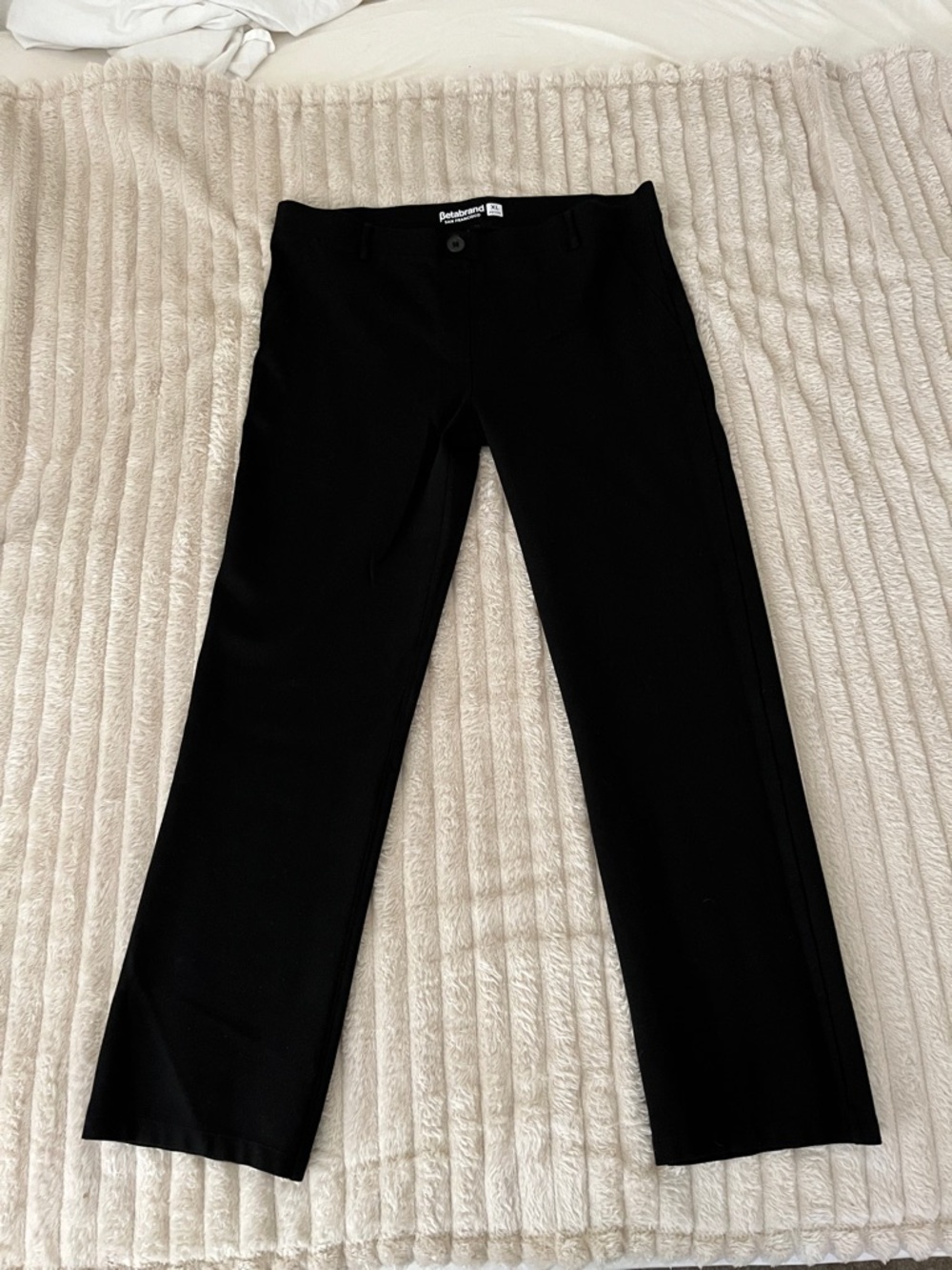 Betabrand Black XL Short Classic Straight Leg Work Pants